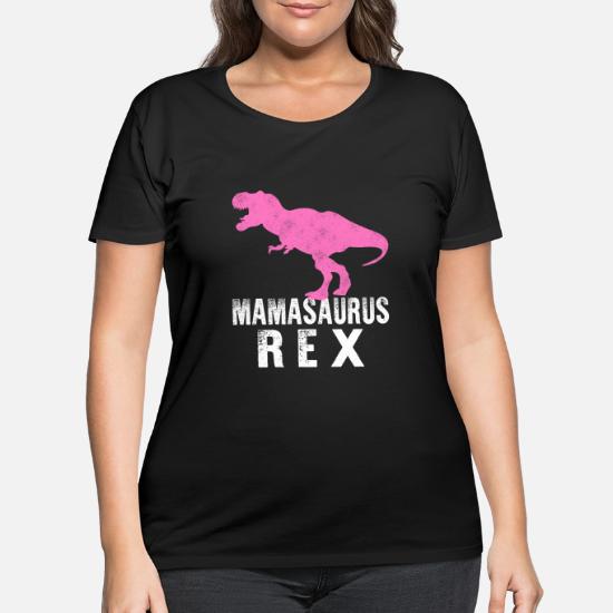 Mama Saurus Dinosaur Pink Silhouette T 